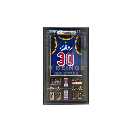 收藏系列 库里 3PT 复古蓝 亲笔签名球衣 商品图0