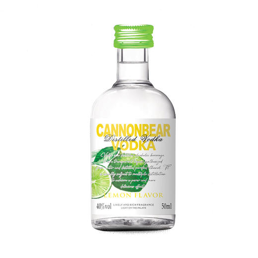 炮弹棕熊 40度伏特加（柠檬味）50ml/瓶 商品图0