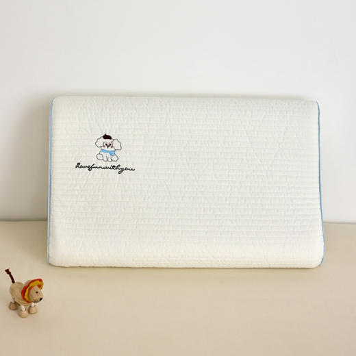 自然醒全棉水洗棉亲子乳胶枕-小白布丁狗儿童枕头宿舍学生枕芯成人纯棉护颈椎助眠枕XK 商品图8