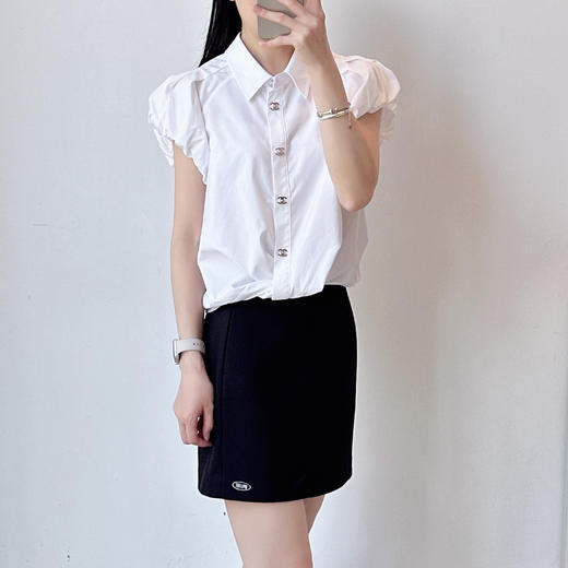 女装新款 设计荷叶边无袖小衫 商品图3