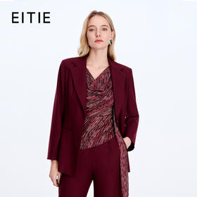 EITIE爱特爱平驳领叠片设计时尚西装外套8303006