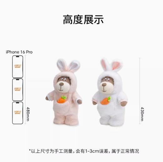 小熊汉斯萌萌兔黛丝--（站立白色） 商品图3