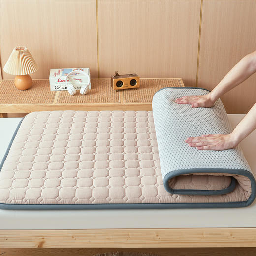 自然醒全棉色织棉花学生床垫宿舍专用加厚棉花褥子单人薄款可折叠床垫租房榻榻米睡垫LN 商品图4