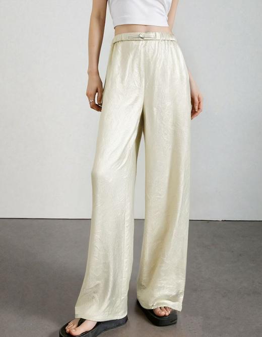 418良粉节|2026 活动爆款【自营】醋酸裤【MYB】国风系列8829醋酸盘扣夏季休闲裤-喜出 商品图2