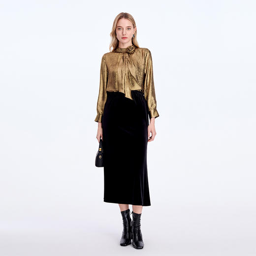 EITIE爱特爱精致小立领飘带设计小上衣8313011 商品图1