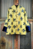 盛唐牡丹| 百蝶纹丝毛漳缎外套-黄色 商品缩略图0