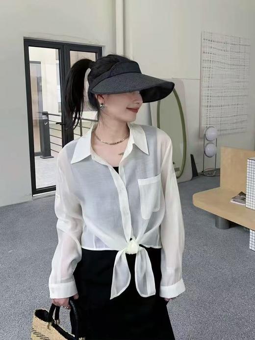 418良粉节|2026 活动爆款 【自营】套装【MYBL】8629 74%天丝长款背心裙天丝防晒长袖系结衬衫两件套-喜出 商品图4