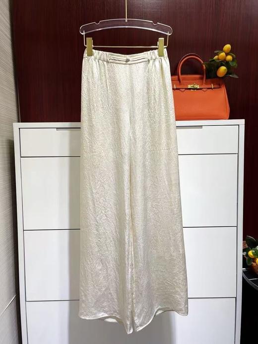 418良粉节|2026 活动爆款【自营】醋酸裤【MYB】国风系列8829醋酸盘扣夏季休闲裤-喜出 商品图4