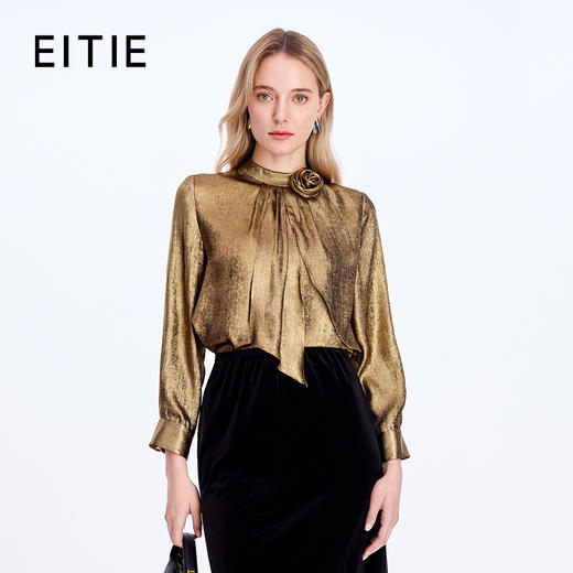 EITIE爱特爱精致小立领飘带设计小上衣8313011 商品图0