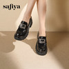 预售|Safiya/索菲娅2025英伦百搭粗跟水钻方扣小个子厚底增高乐福鞋SFD3112136 商品缩略图2
