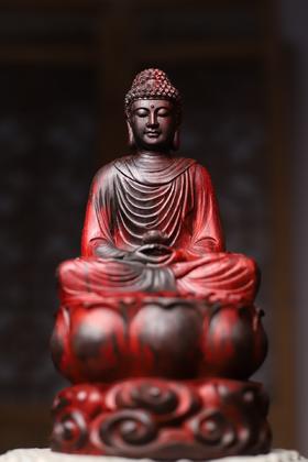 大日如来°小叶紫檀摆件