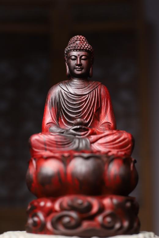大日如来°小叶紫檀摆件 商品图0