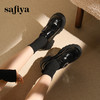 预售|Safiya/索菲娅2025英伦风钻扣魔术贴粗跟百搭厚底增高小皮鞋SFD3112135 商品缩略图5