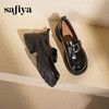 Safiya/索菲娅2025小个子增高不累脚英伦金属扣百搭厚底乐福鞋SFD3112180 商品缩略图6
