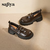 Safiya/索菲娅2025小个子增高不累脚英伦金属扣百搭厚底乐福鞋SFD3112180 商品缩略图4