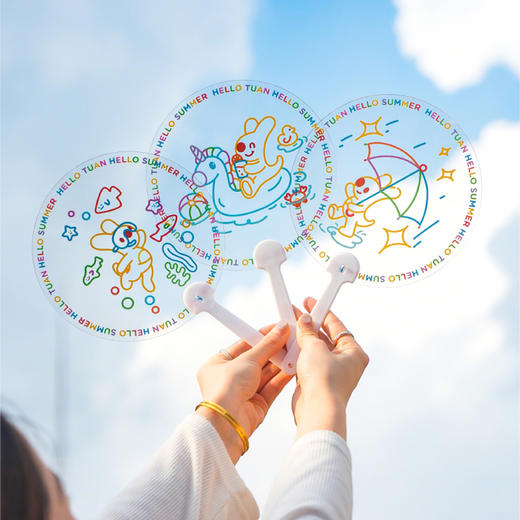 夏日系列团团透明小扇子 商品图0