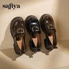 Safiya/索菲娅2025小个子增高不累脚英伦金属扣百搭厚底乐福鞋SFD3112180 商品缩略图5