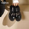 预售|Safiya/索菲娅2025英伦百搭粗跟水钻方扣小个子厚底增高乐福鞋SFD3112136 商品缩略图6