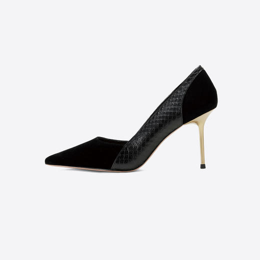 Westory尖头高跟侧V拼接通勤百搭浅口单鞋W25CE75901 商品图8