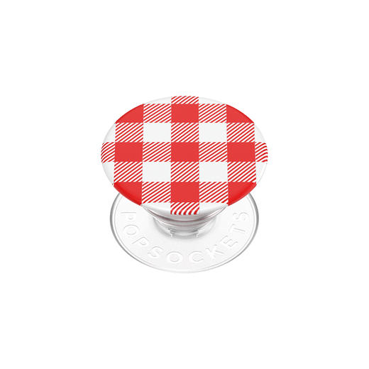 【海岸一日】番茄红棋盘 POPGRIP泡泡骚手机粘贴式气囊支架 Graphic平面系列 红色 格纹 商品图0