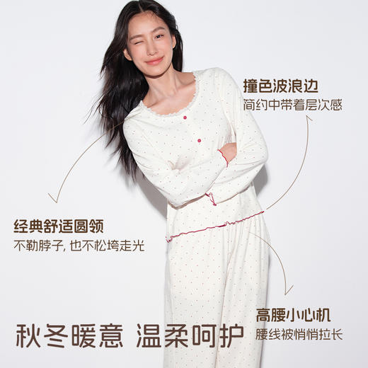 [甜心波点家居服]春夏女睡衣套装甜美可爱木耳边蕾丝显瘦套装 商品图4