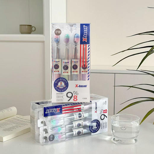 便携式旅行软毛牙刷带收纳盒独立包装干净卫生成人牙刷深层清洁呵护牙龈家庭装 商品图5