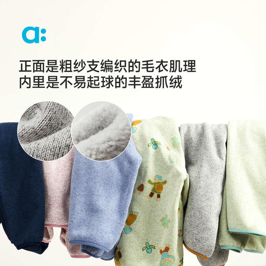 allblu幼岚【不炸毛怪】儿童连帽外套A类25秋新款男童女童毛织绒ZY 商品图1