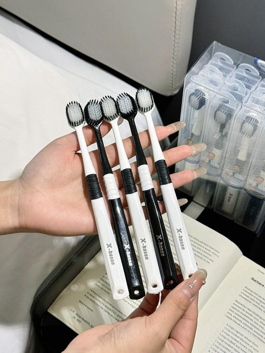 透明收纳盒成人软毛牙刷宽头出差旅行便携式情侣牙刷独立包装 商品图6