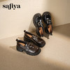 Safiya/索菲娅2025小个子增高不累脚英伦金属扣百搭厚底乐福鞋SFD3112180 商品缩略图3