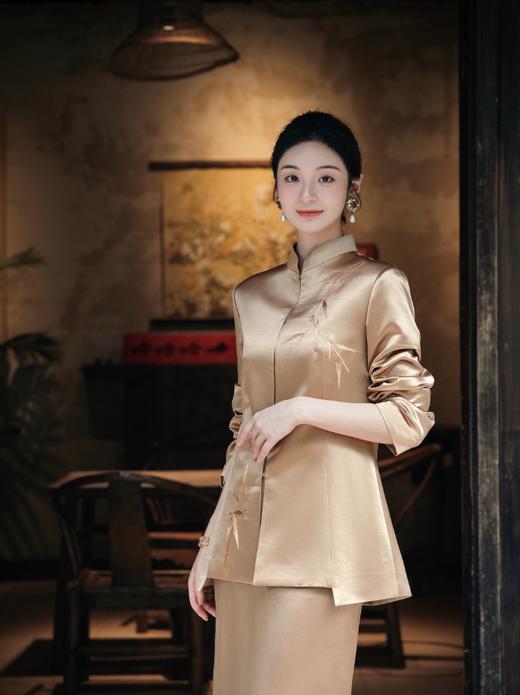 盛唐牡丹盛奢系列| 文竹手绣丝毛西装外套 商品图0