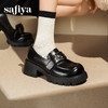 Safiya/索菲娅2025小个子增高不累脚英伦金属扣百搭厚底乐福鞋SFD3112180 商品缩略图10