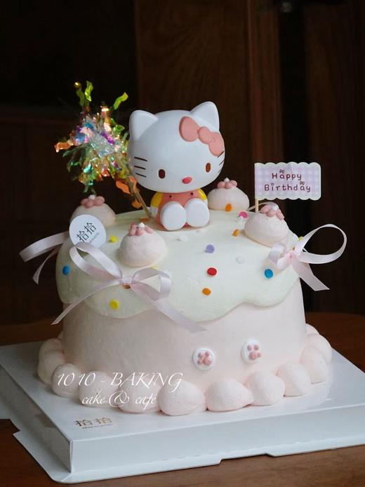 「奶盖·hellokitty凯蒂猫」100%动物奶油（附图6寸·提前10小时预订） 商品图0