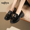 预售|Safiya/索菲娅2025英伦百搭粗跟水钻方扣小个子厚底增高乐福鞋SFD3112136 商品缩略图7