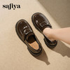 Safiya/索菲娅2025小个子增高不累脚英伦金属扣百搭厚底乐福鞋SFD3112180 商品缩略图7