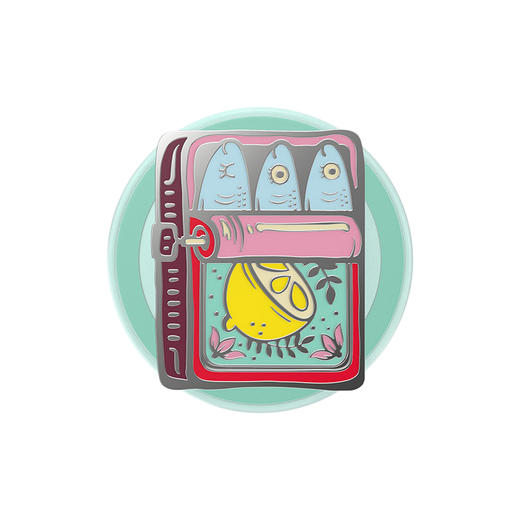 【海岸一日】沙丁鱼罐头·MagSafe圆啪嗒 MAGSAFE磁吸手机气囊支架 Round圆啪嗒系列 绿色 食物 商品图2