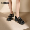 预售|Safiya/索菲娅2025英伦百搭粗跟水钻方扣小个子厚底增高乐福鞋SFD3112136 商品缩略图5