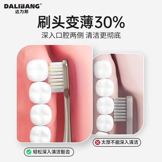 达力邦凸面软毛牙刷山型牙刷男女宽头超细软毛牙刷家庭装 商品图9