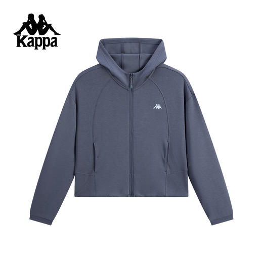 kappa卡帕背靠背2025新品秋季弹力针织开衫连帽运动卫衣外套女款K0F62MK41 商品图0