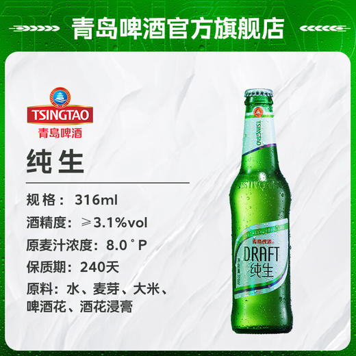 【肖战同款】青岛啤酒 纯生系列316ml*24瓶 商品图3
