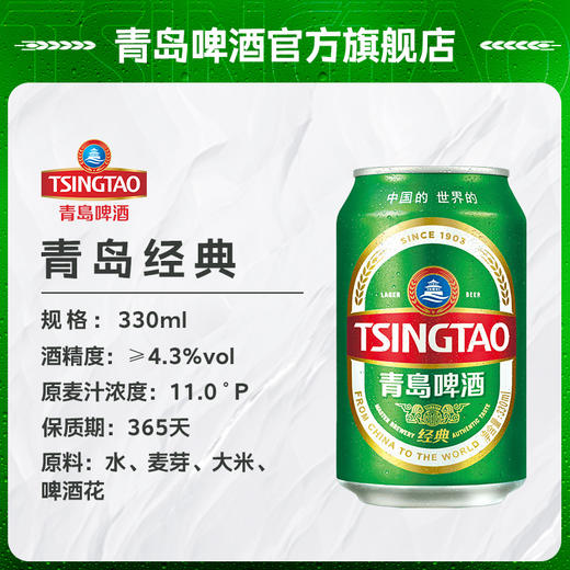 青岛啤酒经典330ml*24罐 官方直营 商品图2