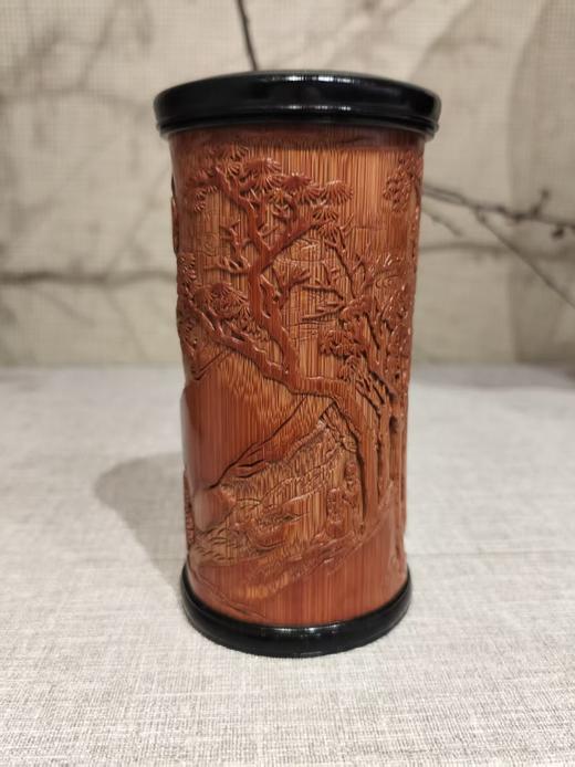 山竹诗*竹雕茶叶罐 商品图0