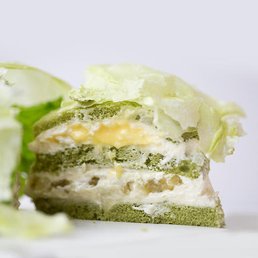 讨口彩的「生菜·生财」柠檬莳萝青苹果味蛋糕  #创意甜品 商品图5