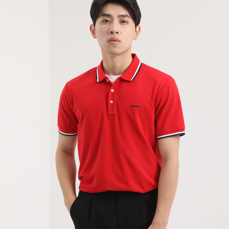 SANY红纯棉商务POLO