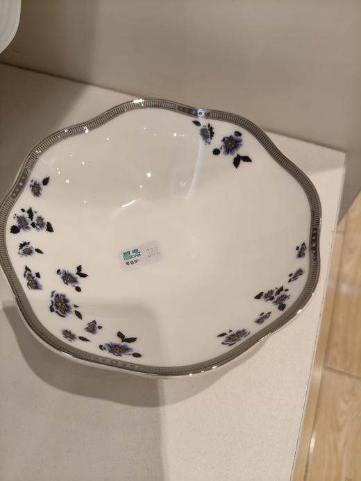 品物攸宜星空底汤菜盘圆形汤菜盘异型花瓣碗长条碗云朵鱼盘蒸蛋碗花韵悦安系列散件 商品图0