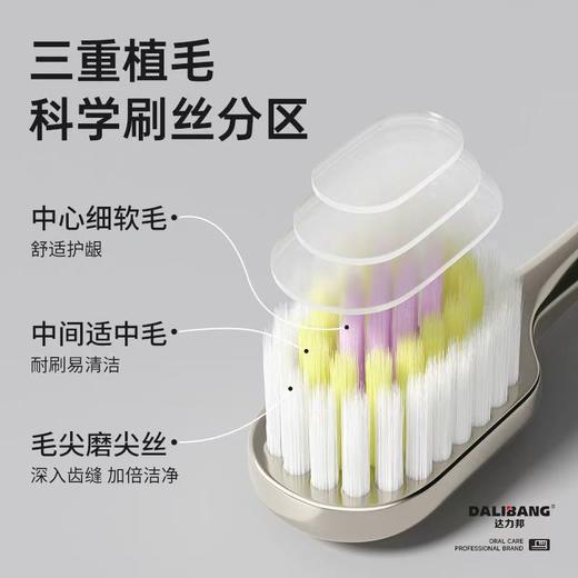 达力邦凸面软毛牙刷山型牙刷男女宽头超细软毛牙刷家庭装 商品图7