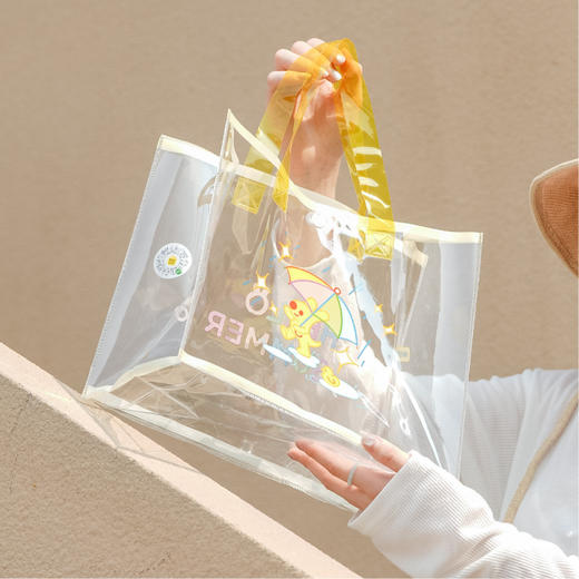 夏日团团透明pvc手提袋 商品图0