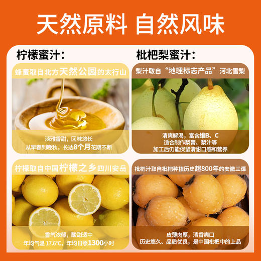 中蜜 枇杷梨蜜汁 分离式蜂蜜枇杷梨  通用型瓶盖 真蜂蜜 真果汁 210g/盒(35g/支*6) 商品图3