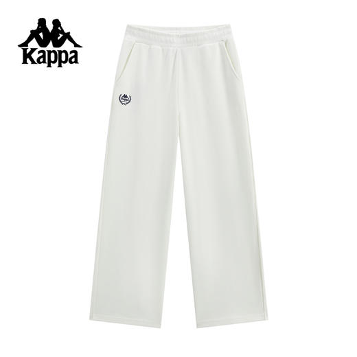 Kappa卡帕背靠背运动长裤女2025新款秋季休闲直筒裤纯棉刺绣裤子K0F62AK01 商品图0