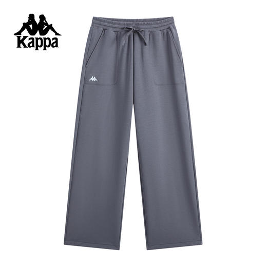 Kappa卡帕背靠背运动长裤女2025新款秋季休闲直筒裤纯棉垂感裤子K0F62AK41 商品图1