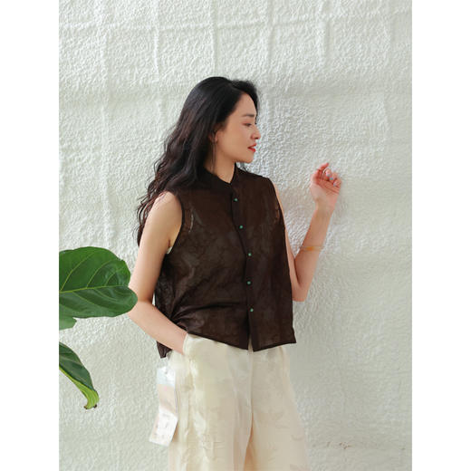 【抖音专属】中式无袖马甲（23704223-驖骊） 商品图3